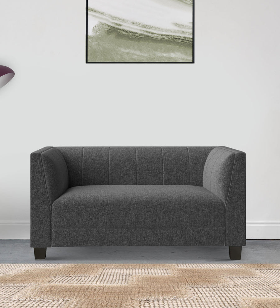 Chastin  2 Seater Fabric Sofa - Charcoal Grey by Febonic Living