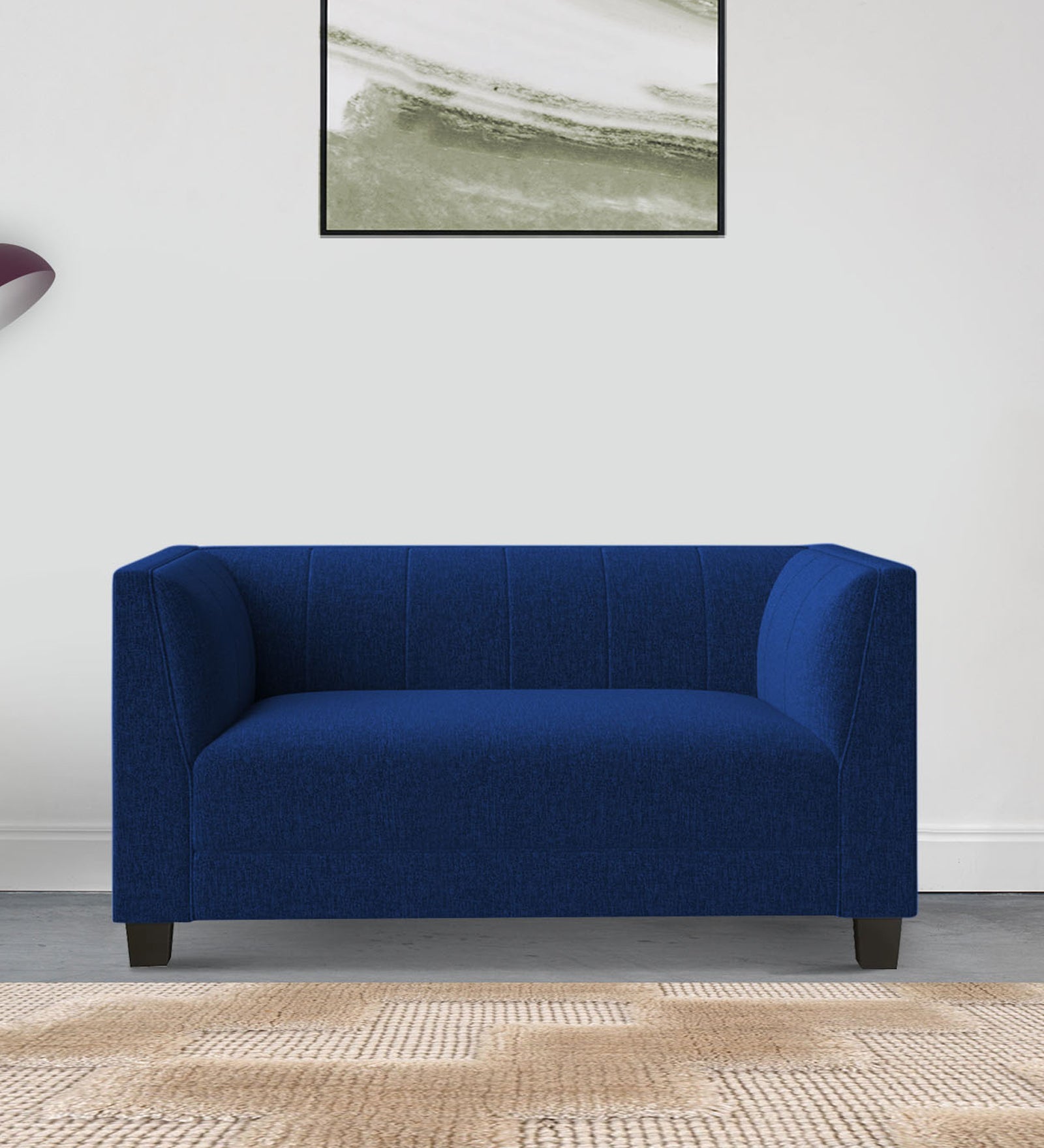 Chastin Fabric 2 Seater Sofa in Royal Blue Colour