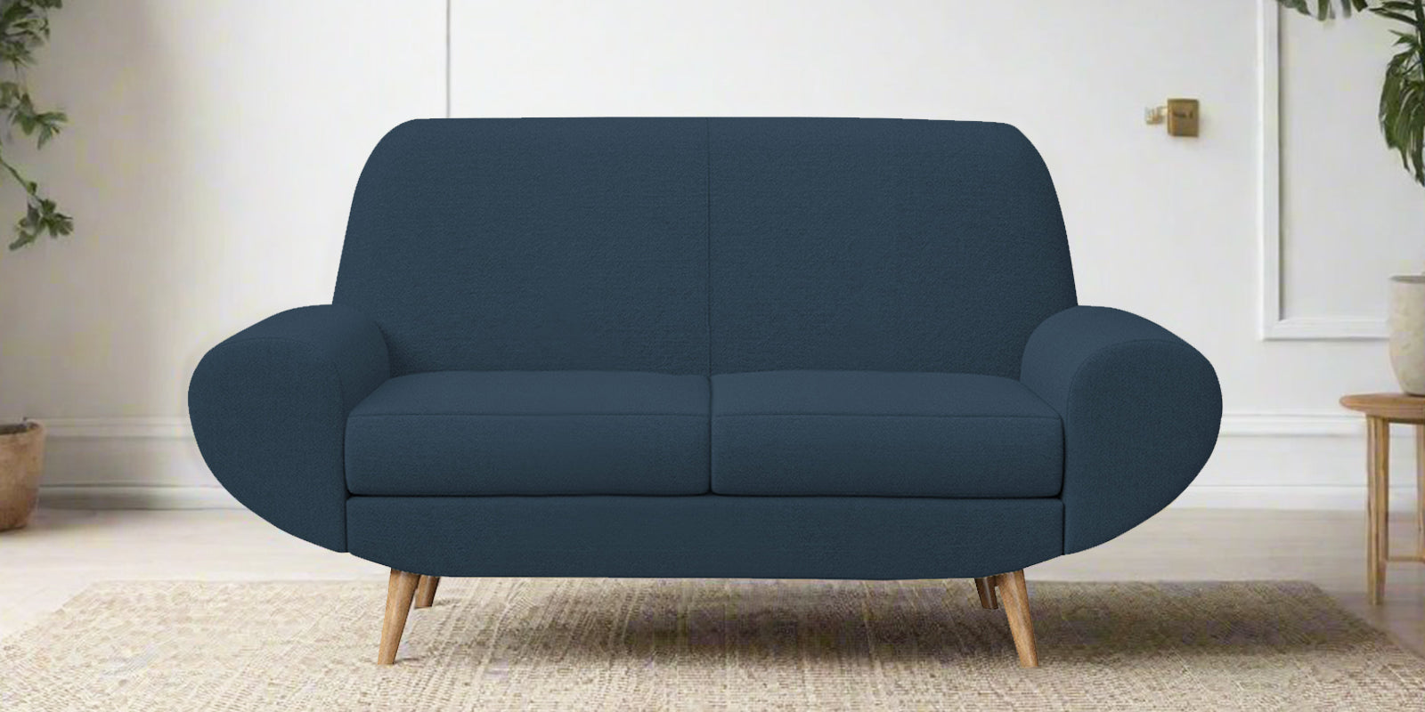 Jessy Fabric 2 Seater Sofa in Light Blue Colour