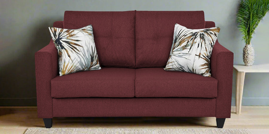 Welly Fabric 2 Seater Sofa In Blaze Red Colour - Febonic Living