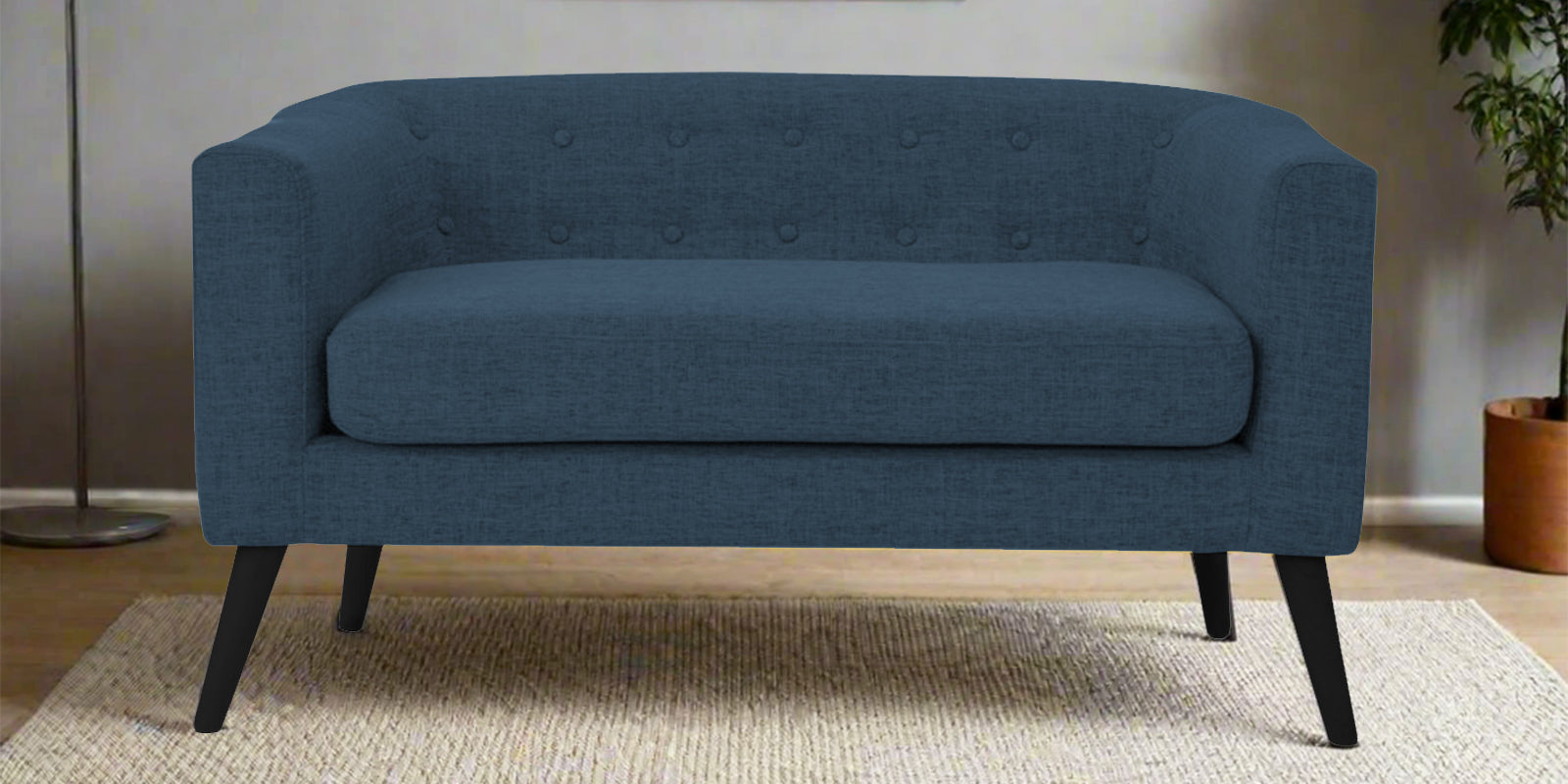 Casper Fabric 2 Seater Sofa in Light Blue Colour