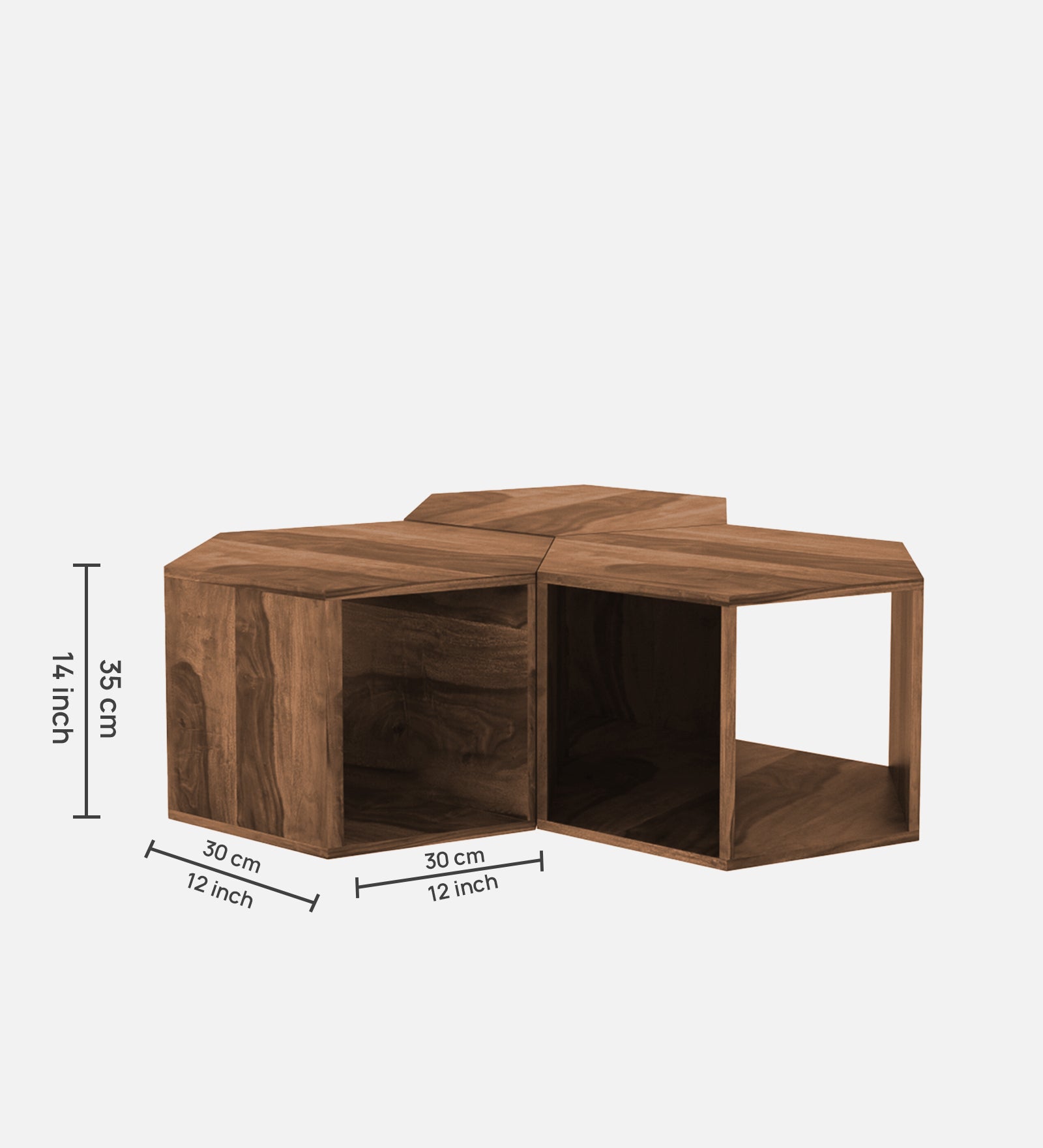 Rose Centre Table In Oral Walnut Finish