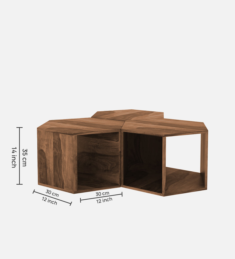 Mann Nesting Table In Oral Walnut Finish - Febonic Living
