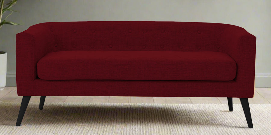 Casper Fabric 3 Seater Sofa In Ruby Red Colour - Febonic Living