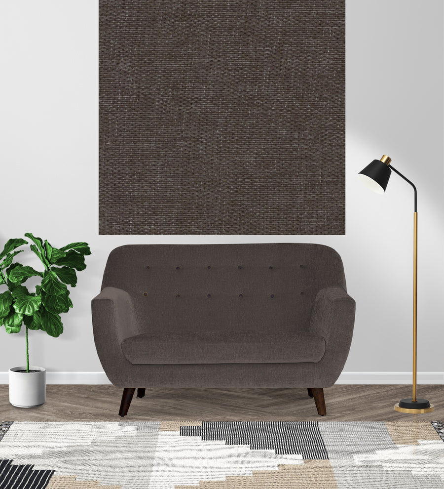 Omega Poly Cotton Fabric Caspa Brown by Febonic Living