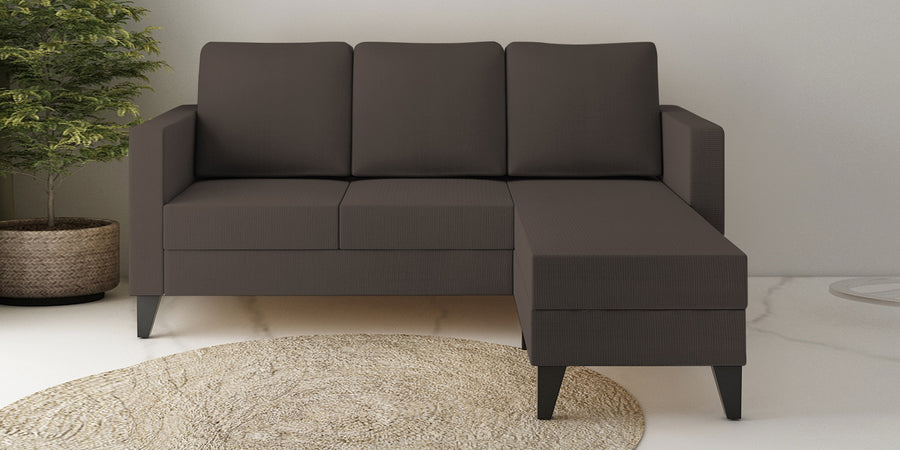 Nori Fabric Lhs Sectional Sofa 2 Lounger In Caspa Brown Colour - Febonic Living