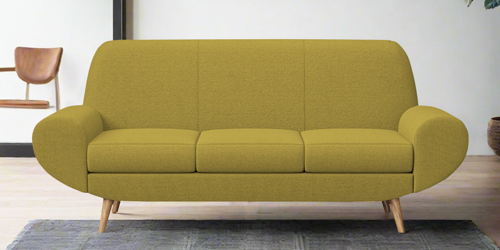 Jessy Fabric 3 Seater Sofa in Parrot Green Colour