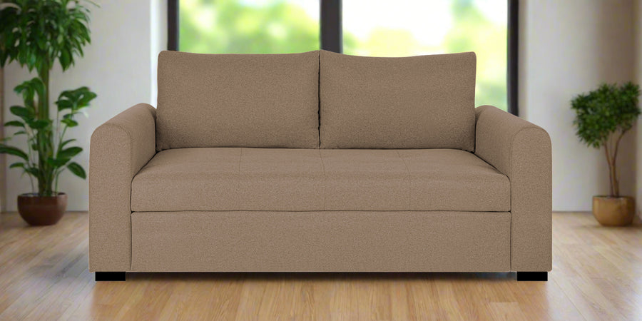 Sigma Fabric 2 Seater Sofa In Cookie Beige Colour - Febonic Living