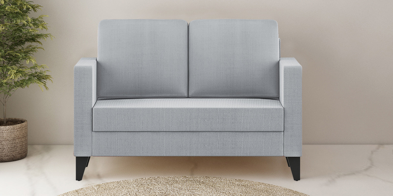 Nori Fabric 2 Seater Sofa In Lit Grey Colour