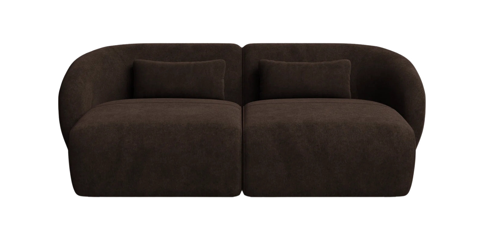 Pepper Fabric 3 Seater Sofa In Coffee Brown Colour