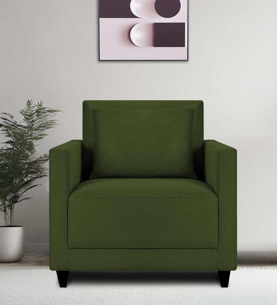 Kera  1 Seater Fabric Sofa - Olive Green by Febonic Living