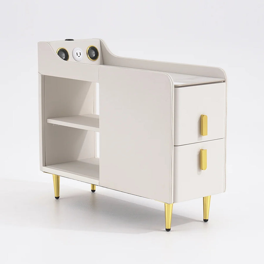 Frenso End Table In Frosty White Finish - Febonic Living