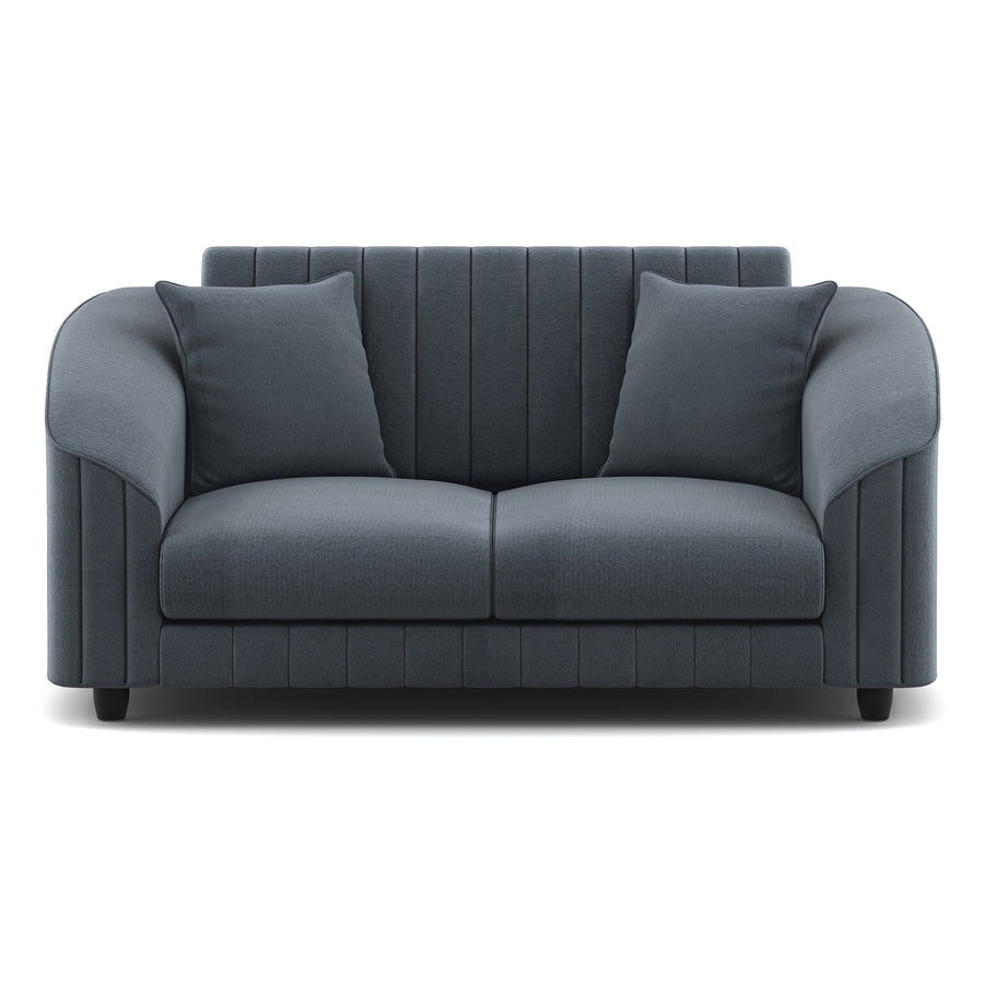Bubu Velvet 2 Seater Sofa In Pupple Grey Colour - Febonic Living