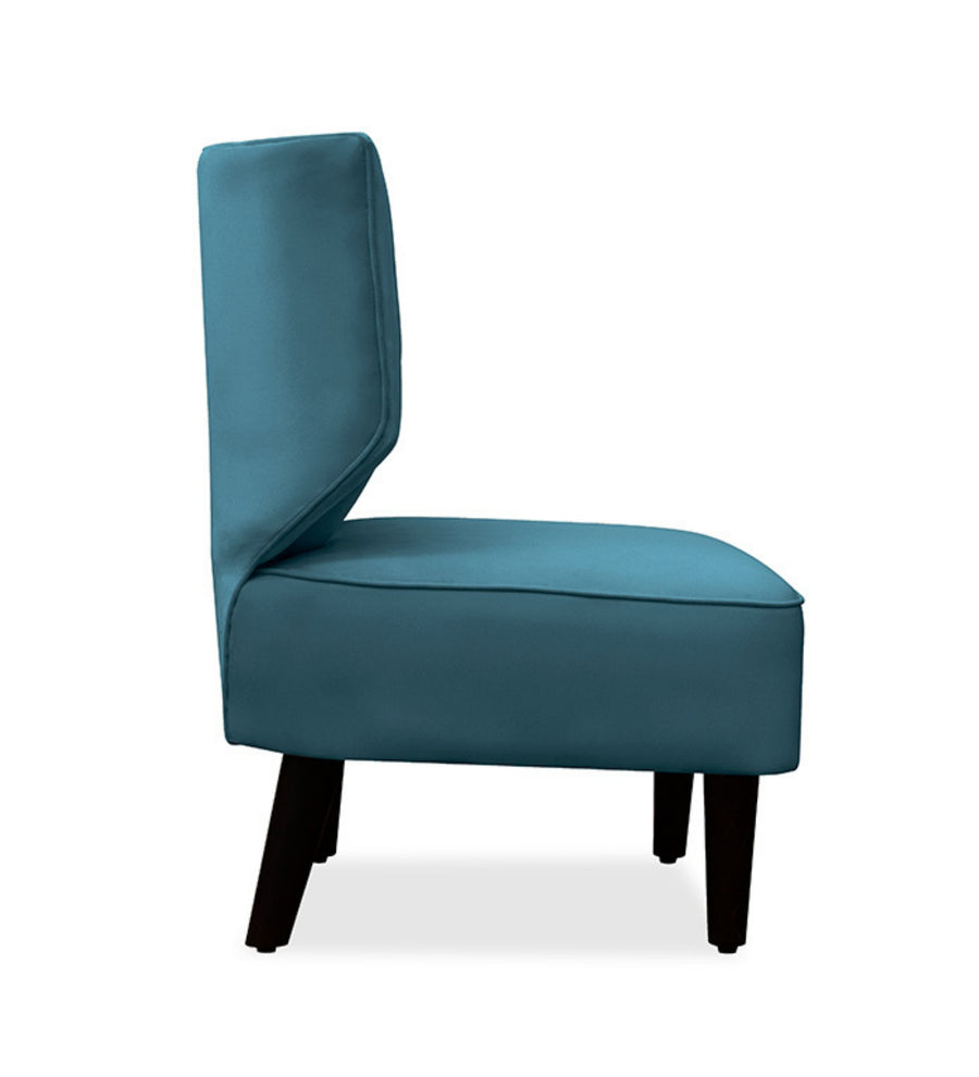 Robby Velvet Slipper Chair In Arabian Green Colour - Febonic Living