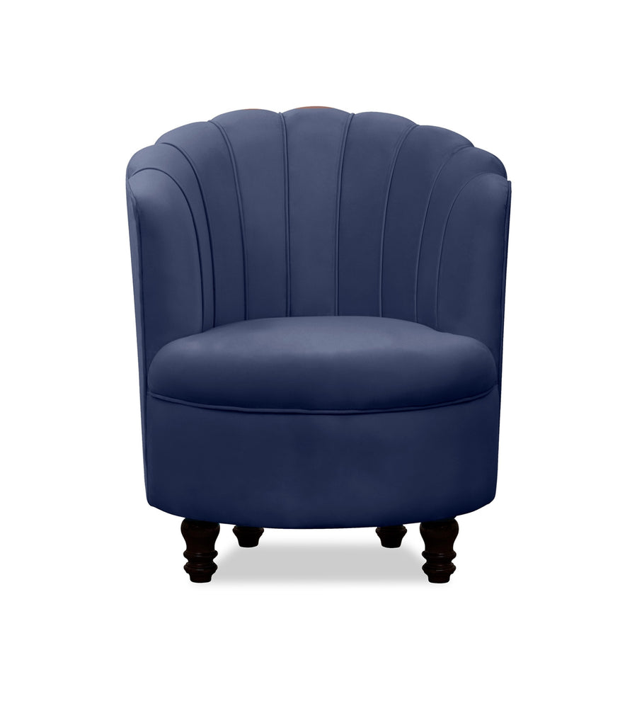 Clark Velvet Slipper Chair In Imperial Blue Colour - Febonic Living