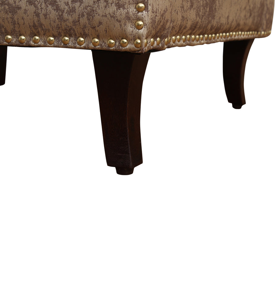 Jade Printed Fabric Wing Chair In Beige Colour - Febonic Living