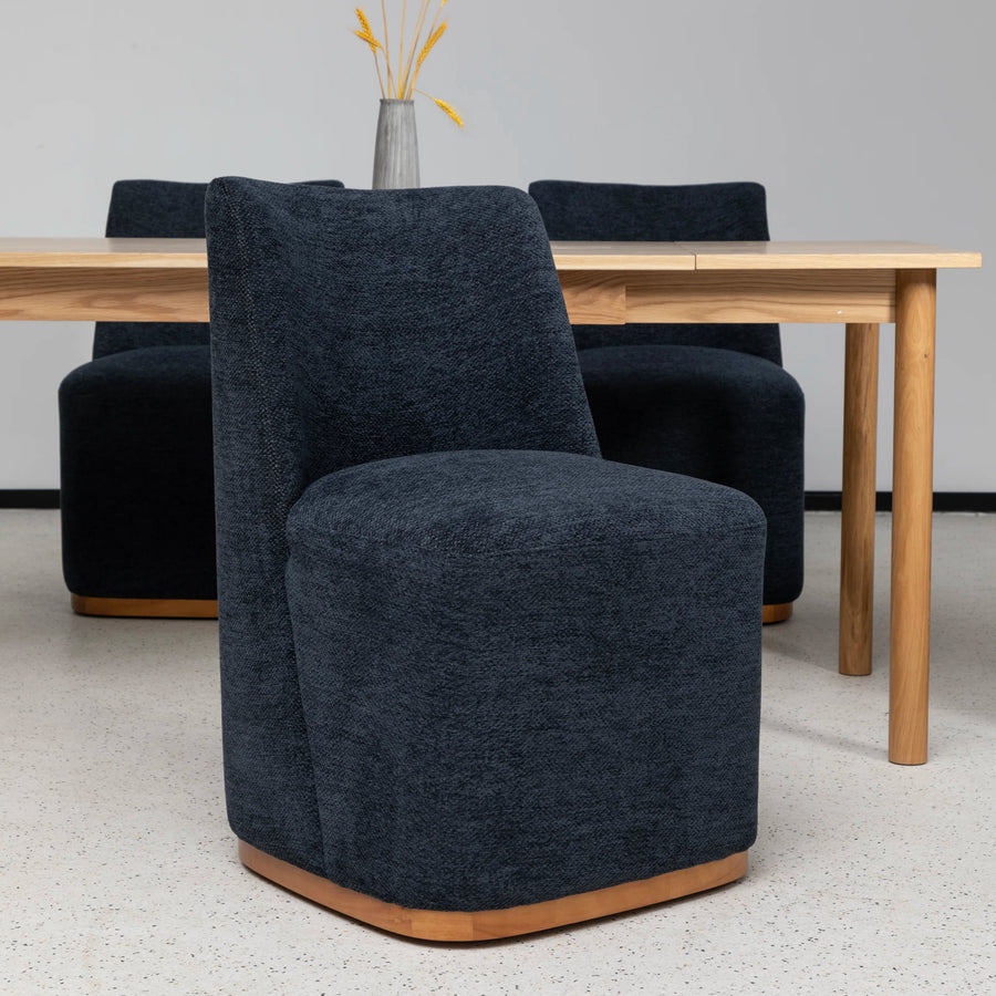 Borik Fabric Dining Chair In Blue Colour Set Of 4 - Febonic Living