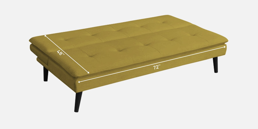 Toner Fabric 3 Seater Convertible Sofa Cum Bed In Parrot Green Colour - Febonic Living