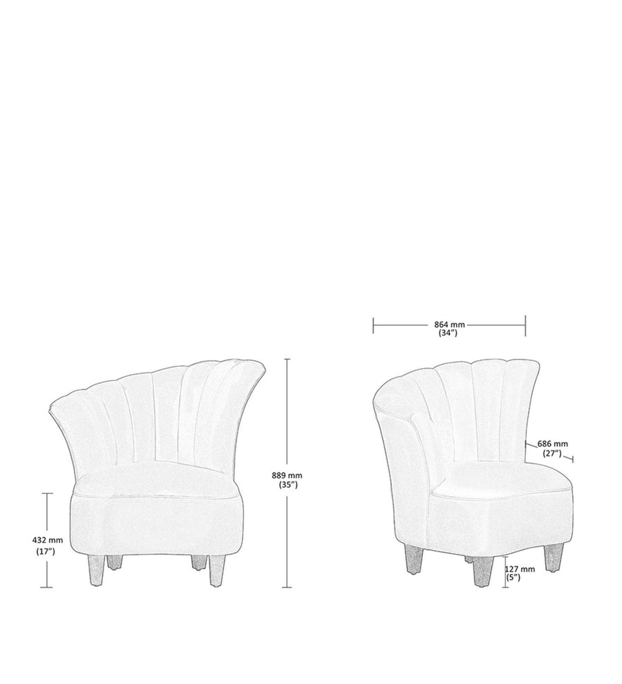 Davo Velvet Slipper Chair In Mocha Brown Colour - Febonic Living