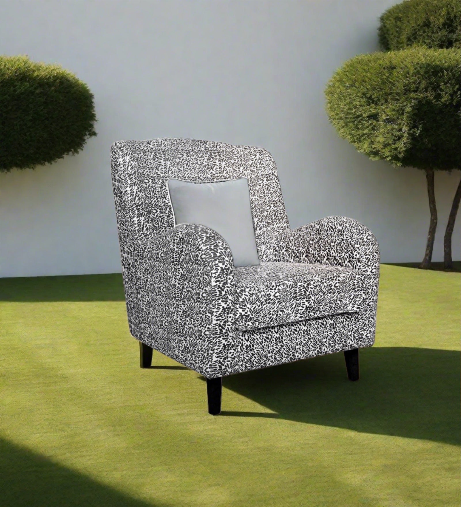 Abruy Animal Printed Fabric Accent Chair