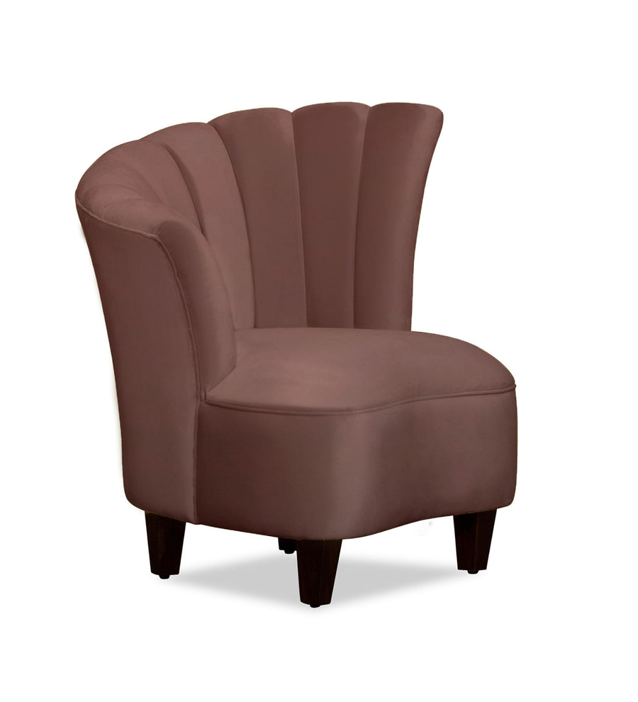 Davo Velvet Slipper Chair In Mocha Brown Colour - Febonic Living
