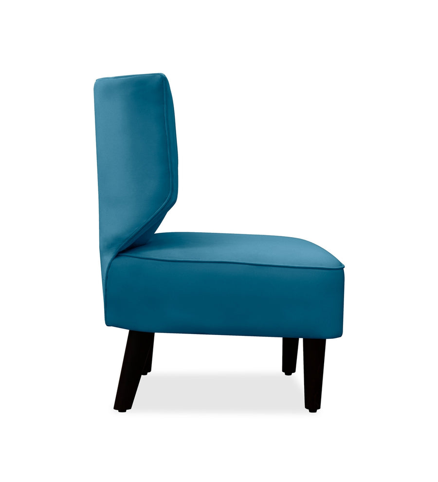 Robby Velvet Slipper Chair In Aqua Blue Colour - Febonic Living