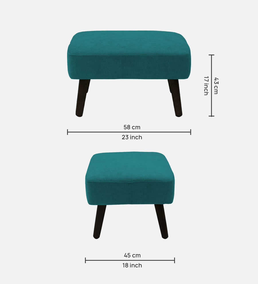 Luke Fabric Foot Stool In Sea Green Colour - Febonic Living