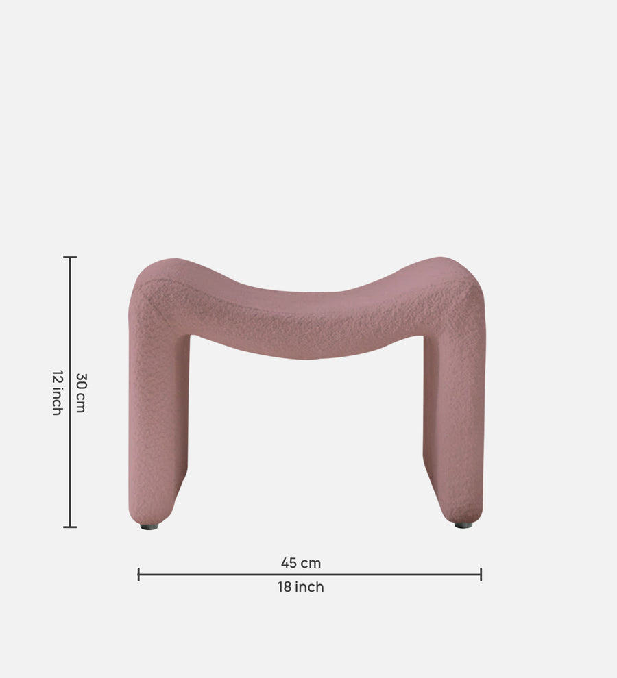 Olive Boucle Foot Stool In Basi Pinc Colour - Febonic Living