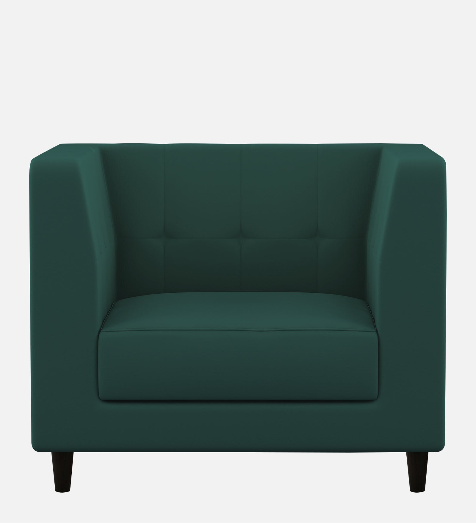 Braulia Velvet 1 Seater Sofa In Pine Green Colour