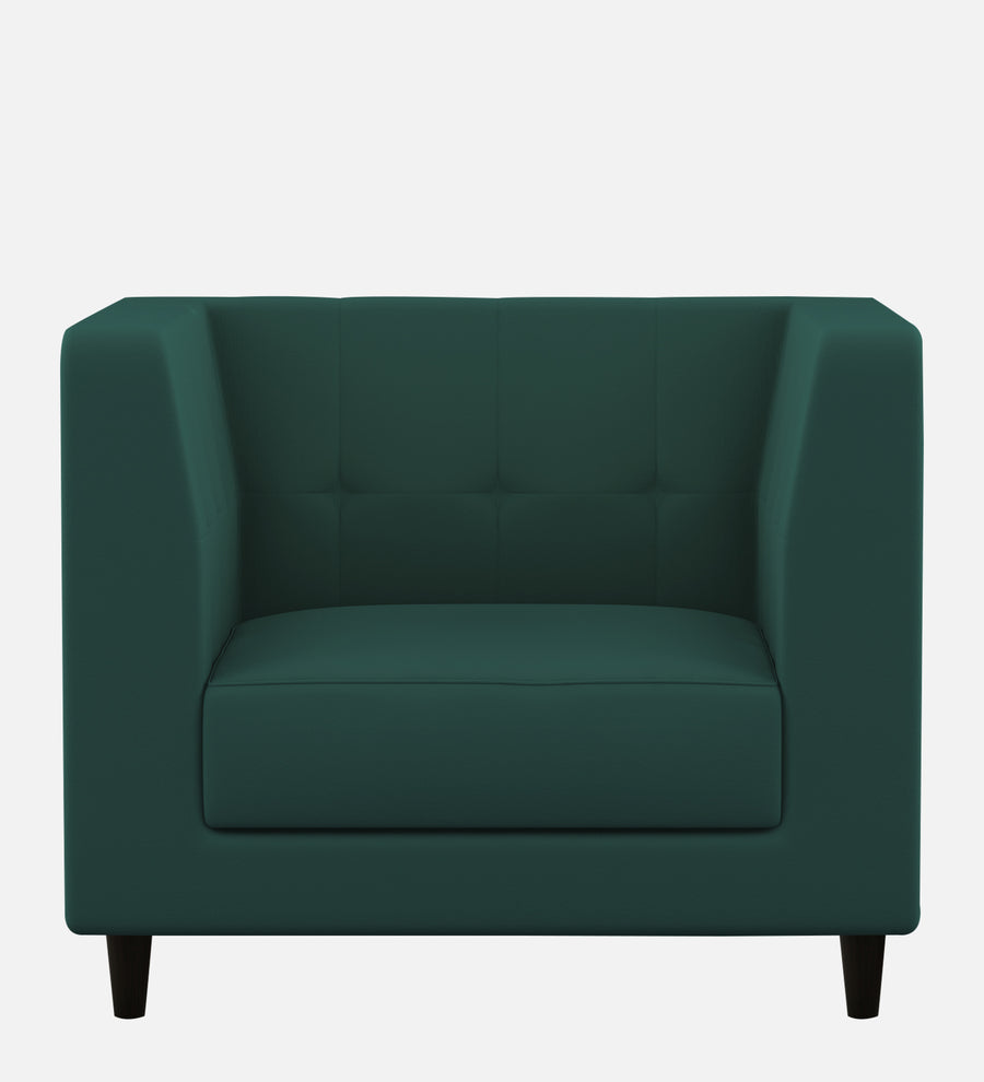 Braulia Velvet 1 Seater Sofa In Pine Green Colour - Febonic Living