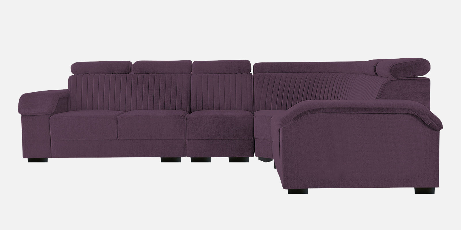 Draco Fabric 6 Seater Corner Sofa In Greek Purple Colour - Febonic Living