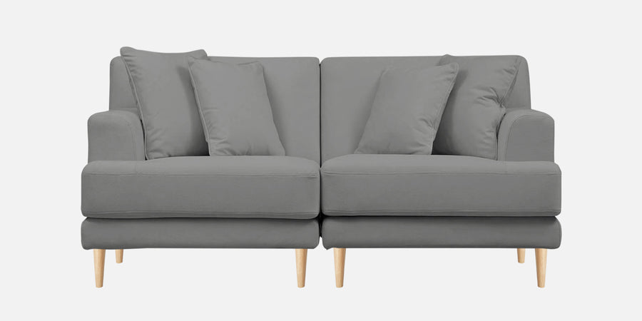 Woody Fabric 2 Seater Sofa In Smoke Grey Colour - Febonic Living