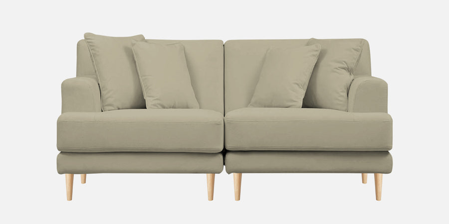 Woody Fabric 2 Seater Sofa In Carnival Beige Colour - Febonic Living