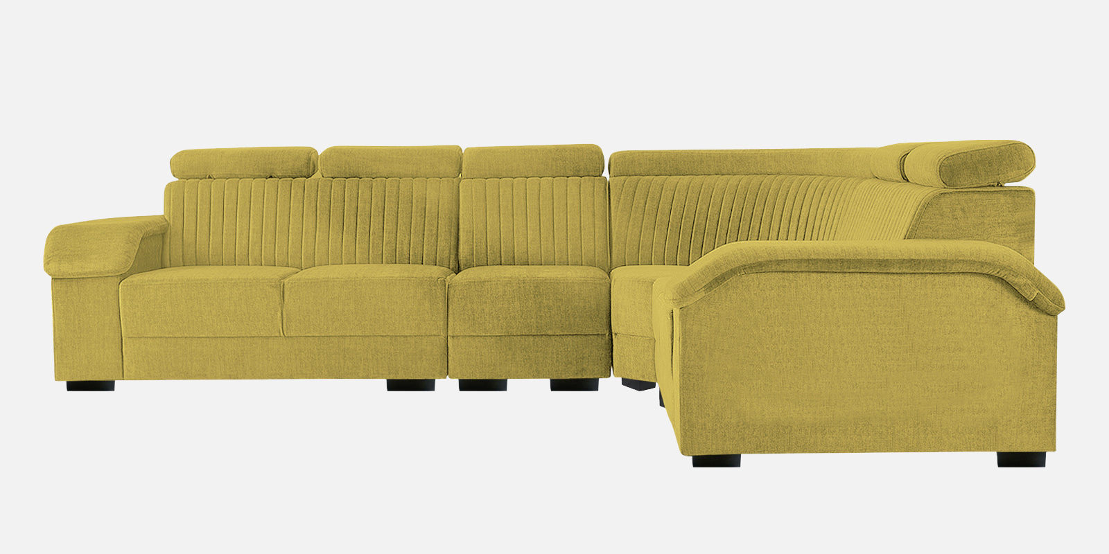 Draco Fabric 6 Seater Corner Sofa In Parrot Green Colour - Febonic Living