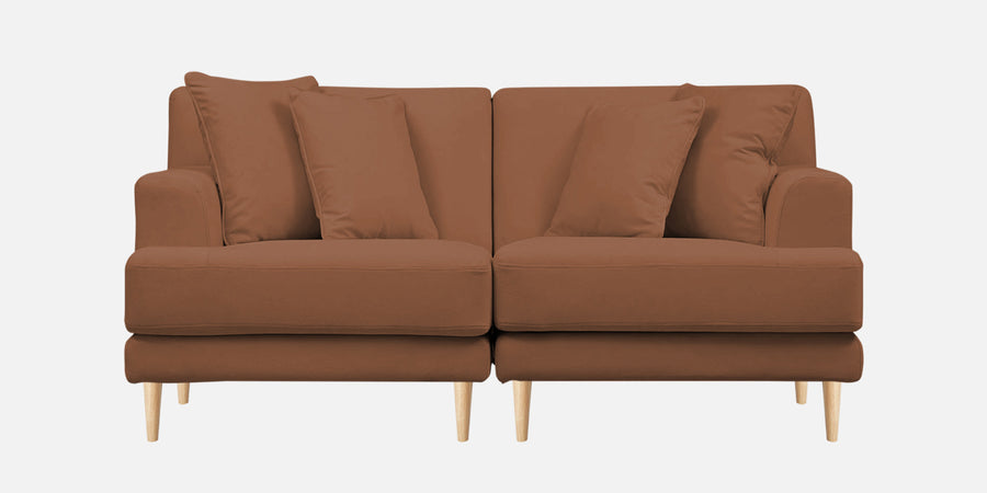 Woody Fabric 2 Seater Sofa In Caramel Beige Colour - Febonic Living