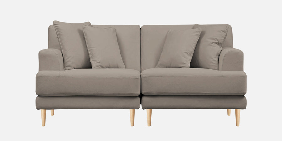 Woody Fabric 2 Seater Sofa In Oat Beige Colour - Febonic Living