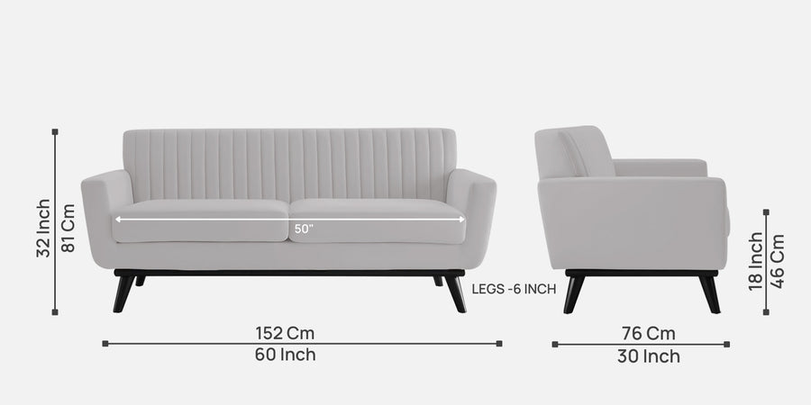 Tucker Velvet 2 Seater Sofa In Light Grey Colour - Febonic Living