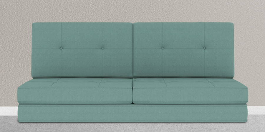 Cora Fabric 2 Seater Foldable Sofa Cum Bed In Suka Blue Colour - Febonic Living