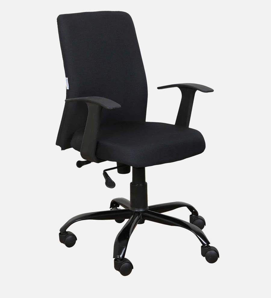 Pluto Fabric Ergonomic Chair In Coco Black Colour - Febonic Living