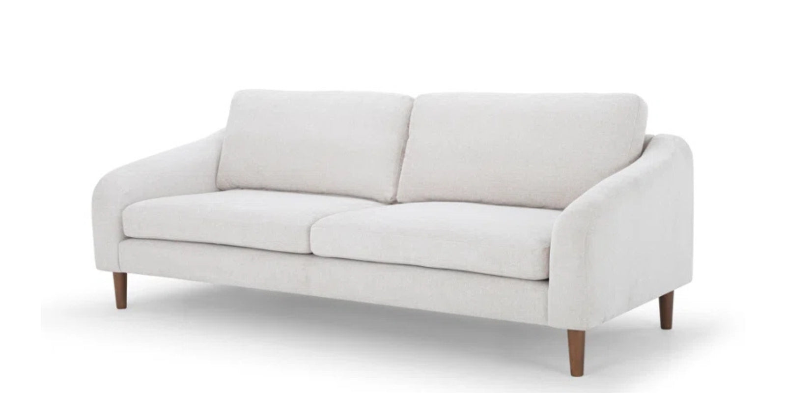 Elara Fabric 3 Seater Sofa In Ivory Cream Grey Colour