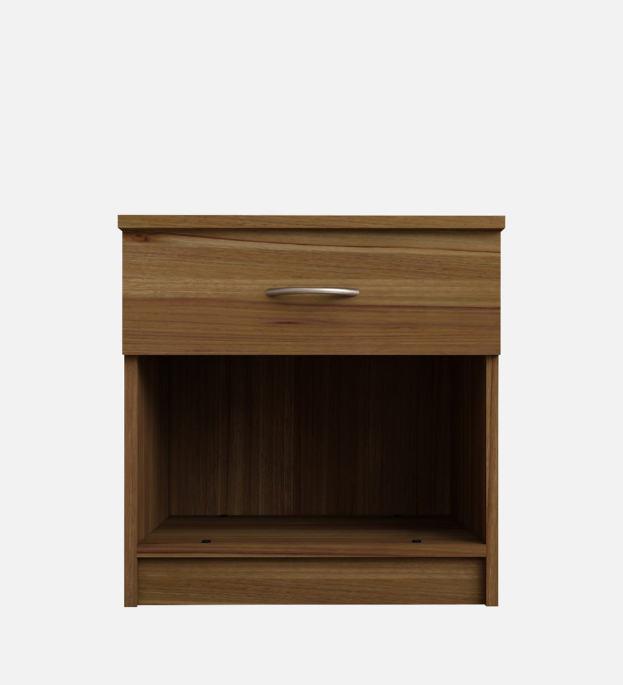 Zeebo Bedside Table With Drawer In Oral Walnut Finish - Febonic Living
