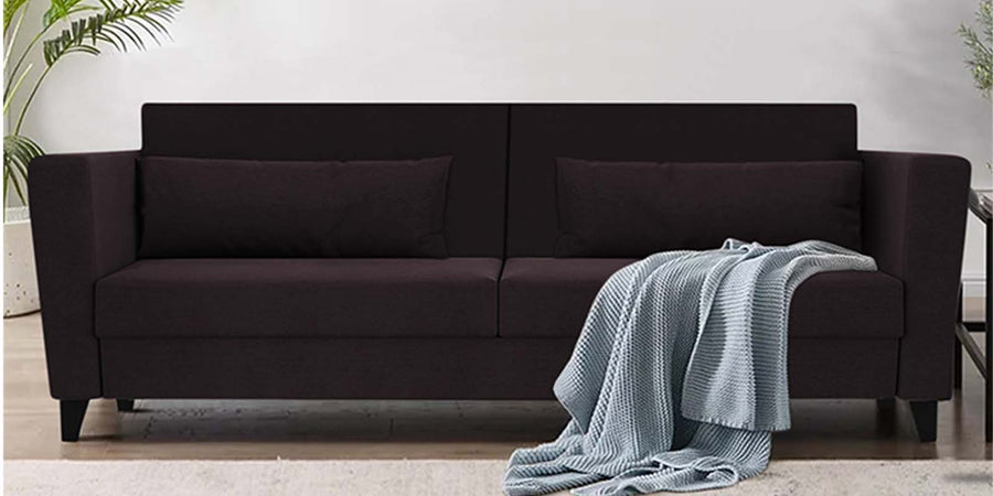 Tokyo Fabric 3 Seater Sofa In Cara Brown Colour - Febonic Living