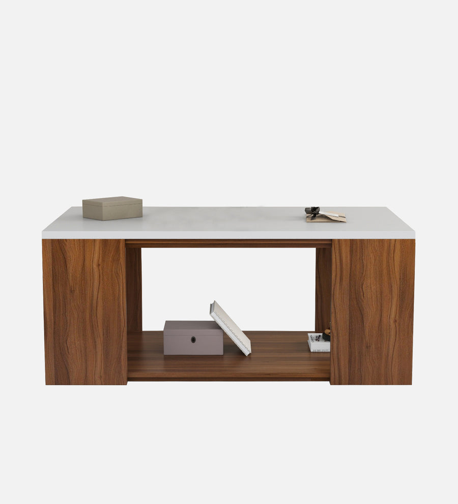 Misi Coffee Table In Oral Walnut & Frosty White Finish - Febonic Living
