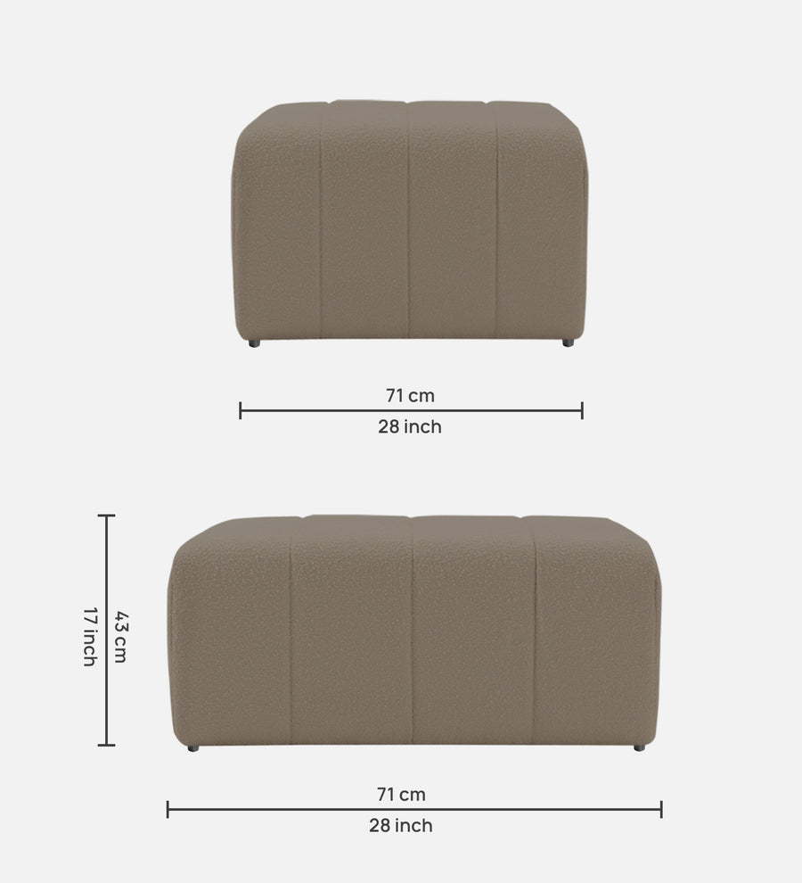 Lark Boucle Bench In Cement Beige Colour - Febonic Living
