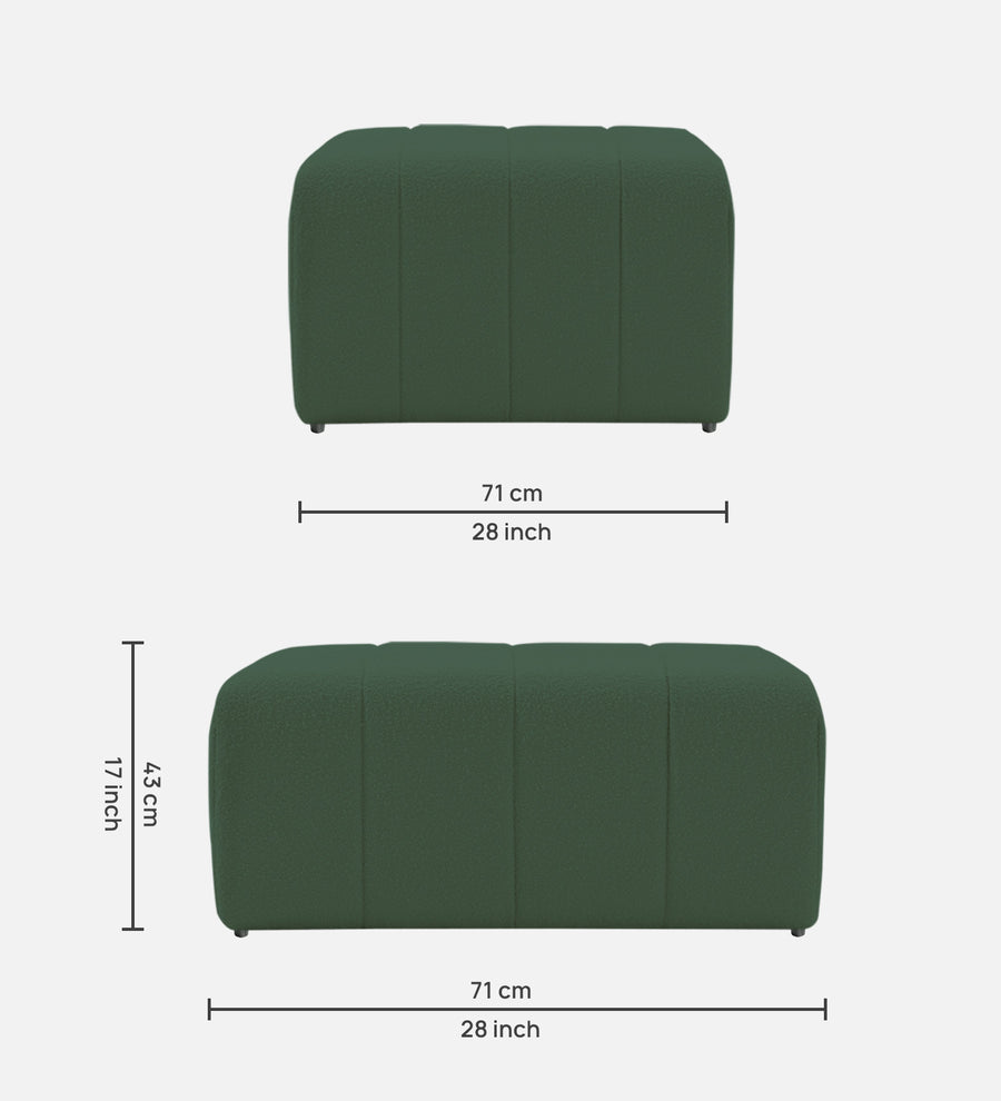 Lark Boucle Bench In Bottle Green Colour - Febonic Living