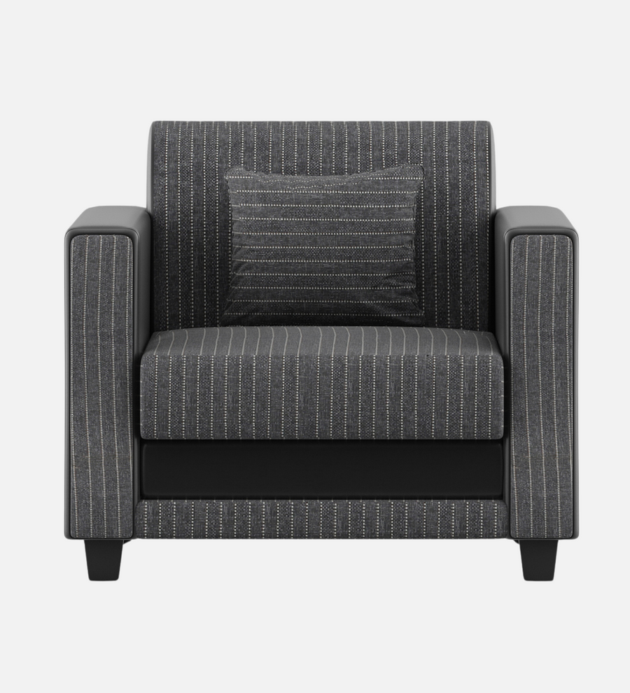 Juno Fabric 1 Seater Sofa In Lama Black Colour - Febonic Living
