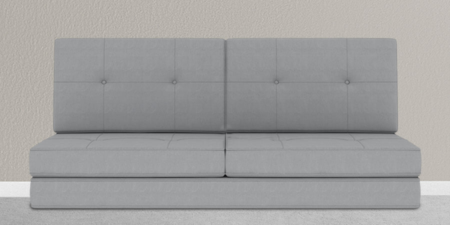 Cora Fabric 2 Seater Foldable Sofa Cum Bed In Coin Grey Colour - Febonic Living