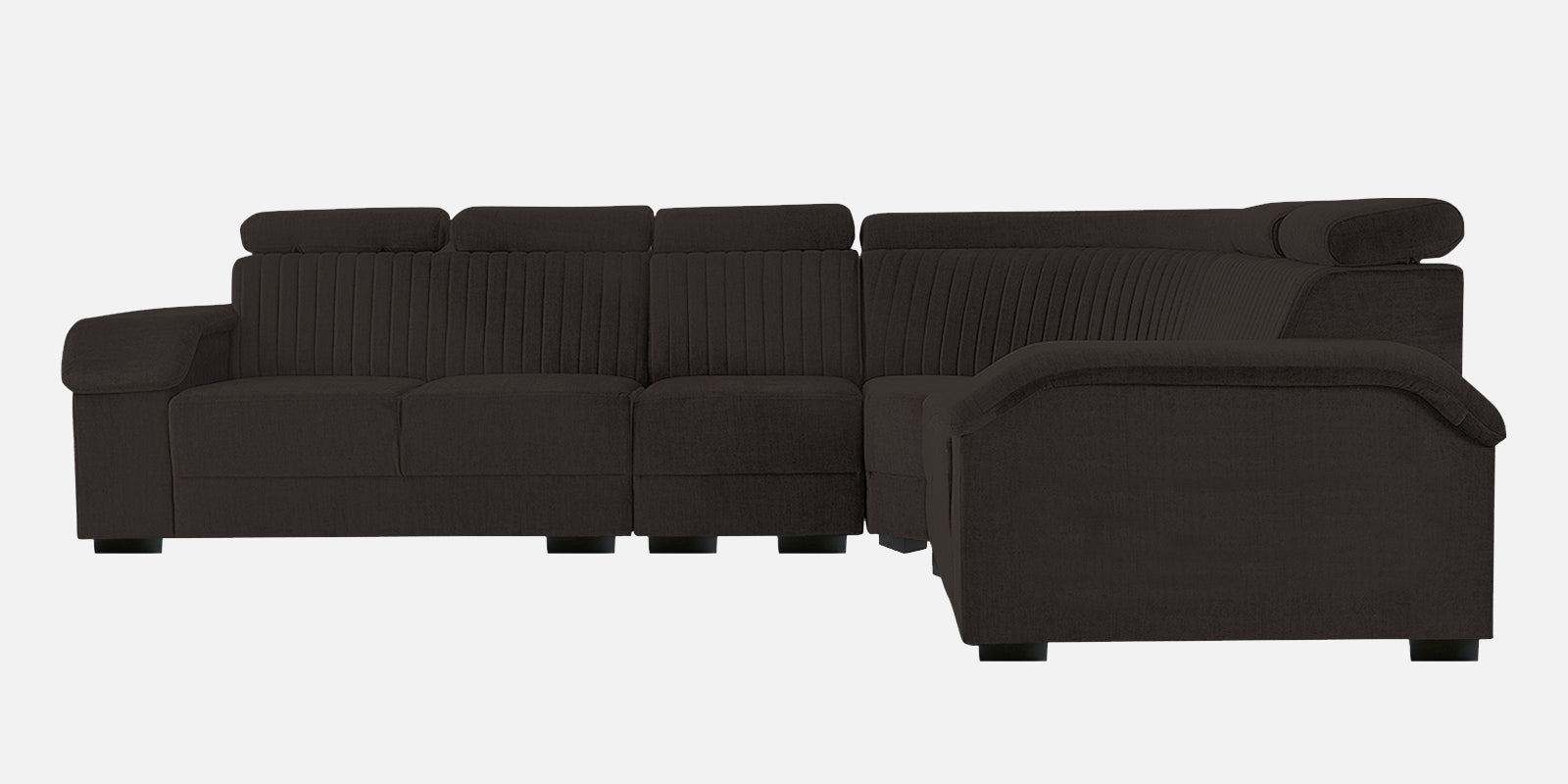 Draco Fabric 6 Seater Corner Sofa In Cara Brown Colour - Febonic Living