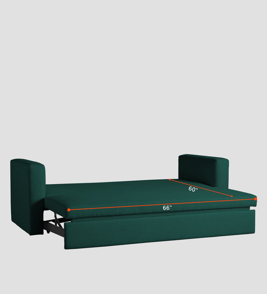 Tosy Fabric 3 Seater Pull Out Sofa Cum Bed In Sage Green Colour - Febonic Living