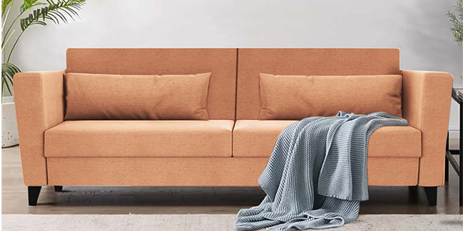 Tokyo Fabric 3 Seater Sofa In Cosmic Beige Colour - Febonic Living